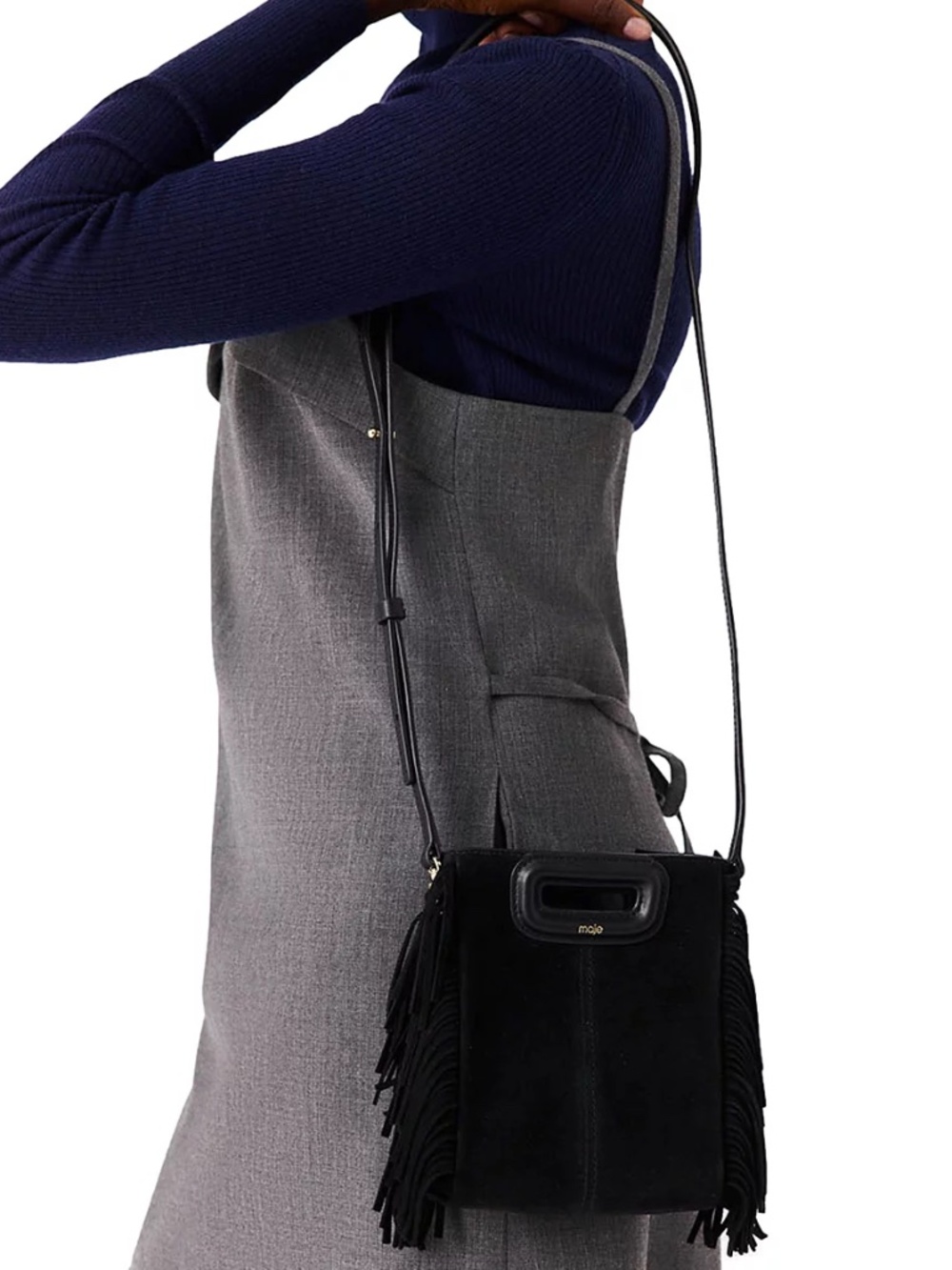 M Bag Suede Fringe Crossbody